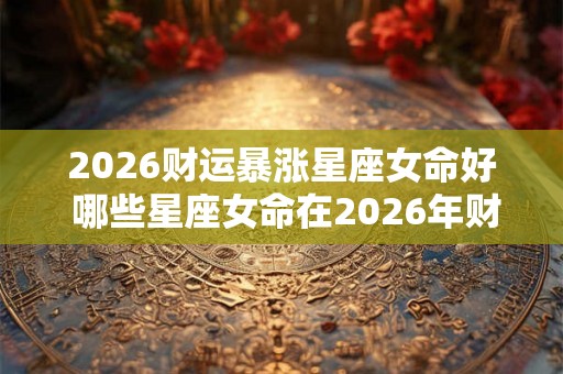 2026财运暴涨星座女命好 哪些星座女命在2026年财运暴涨