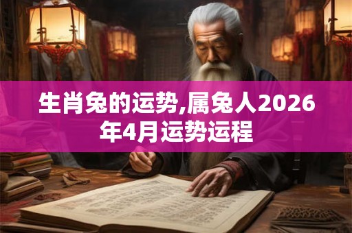 生肖兔的运势,属兔人2026年4月运势运程