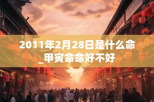 2011年2月28日是什么命_甲寅命命好不好