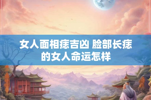 女人面相痣吉凶 脸部长痣的女人命运怎样