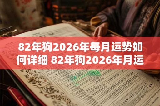 82年狗2026年每月运势如何详细 82年狗2026年月运详解如何