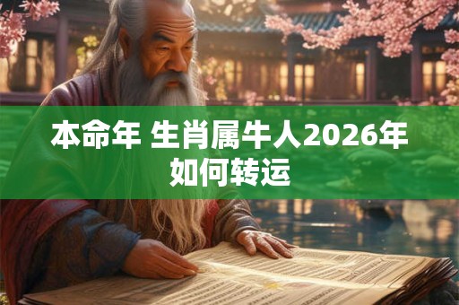 本命年 生肖属牛人2026年如何转运 本命年 生肖属牛人2026年如何转运