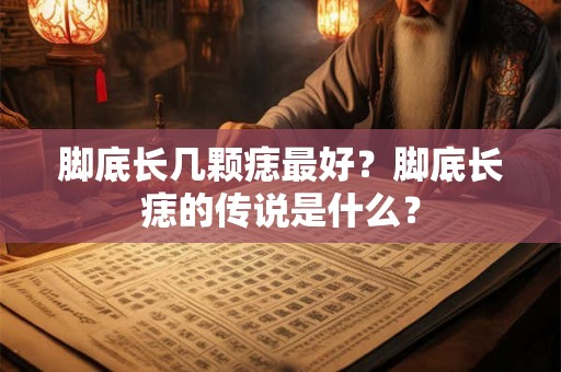 脚底长几颗痣最好?脚底长痣的传说是什么? 脚底长几颗痣最好?脚底长痣的传说是什么?