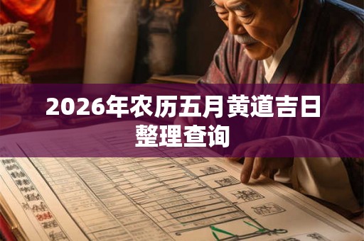 2026年农历五月黄道吉日整理查询