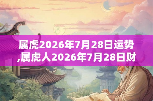 属虎2026年7月28日运势,属虎人2026年7月28日财运,生肖虎2026年7月28日运势