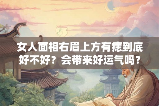 女人面相右眉上方有痣到底好不好?会带来好运气吗? 女人面相右眉上方有痣到底好不好?会带来好运气吗?