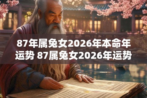 87年属兔女2026年本命年运势 87属兔女2026年运势如何 87年属兔女2026年本命年运势 87属兔女2026年运势如何