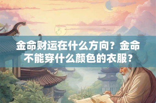 金命财运在什么方向？金命不能穿什么颜色的衣服？