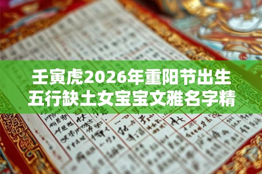 壬寅虎2026年重阳节出生五行缺土女宝宝文雅名字精选