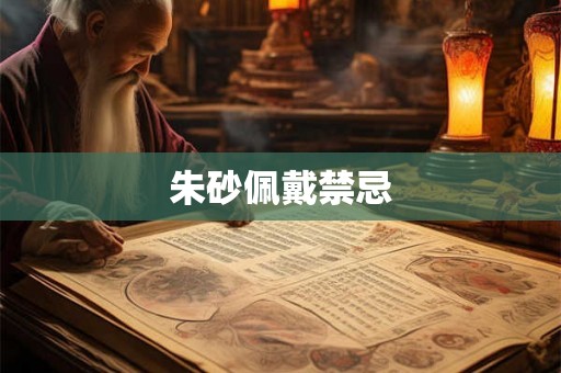 朱砂佩戴禁忌