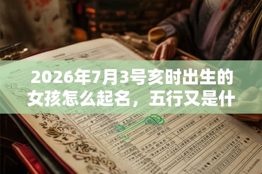 2026年7月3号亥时出生的女孩怎么起名，五行又是什么？