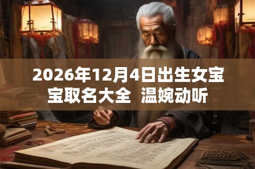 2026年12月4日出生女宝宝取名大全  温婉动听