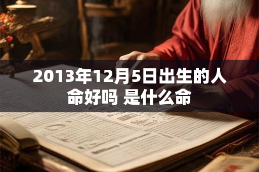 2013年12月5日出生的人命好吗 是什么命