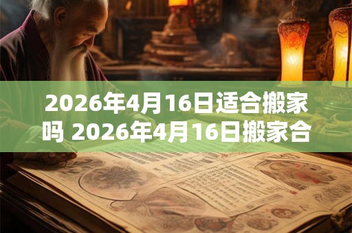 2026年4月16日适合搬家吗 2026年4月16日搬家合适吗