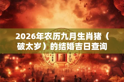 2026年农历九月生肖猪(破太岁)的结婚吉日查询 2026年农历九月生肖猪(破太岁)的结婚吉日查询