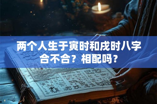 两个人生于寅时和戌时八字合不合？相配吗？