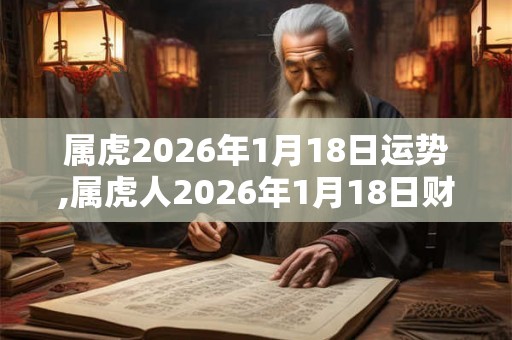 属虎2026年1月18日运势,属虎人2026年1月18日财运,生肖虎2026年1月18日运势