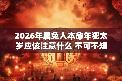 2026年属兔人本命年犯太岁应该注意什么 不可不知