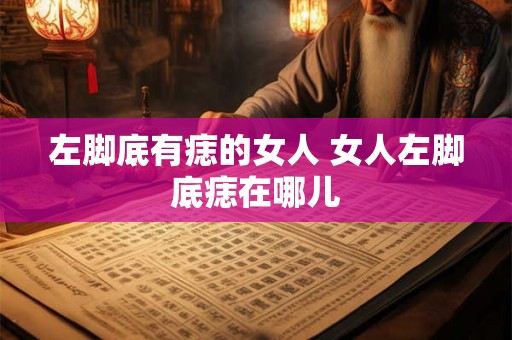 左脚底有痣的女人 女人左脚底痣在哪儿