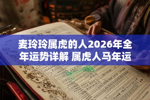 麦玲玲属虎的人2026年全年运势详解 属虎人马年运程及每月运势