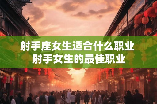 射手座女生适合什么职业 射手女生的最佳职业