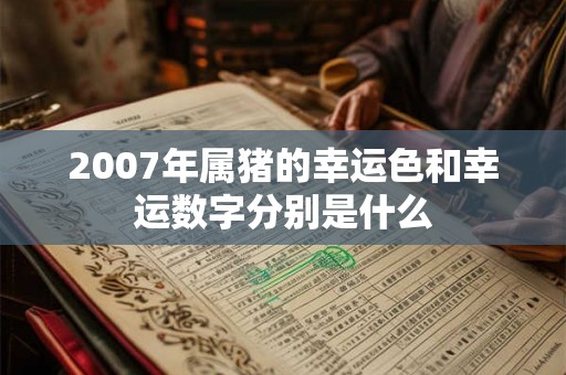 2007年属猪的幸运色和幸运数字分别是什么
