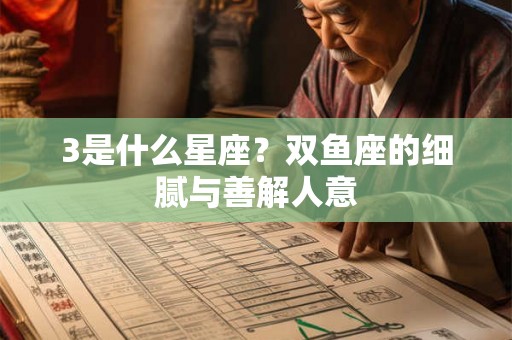 3是什么星座？双鱼座的细腻与善解人意
