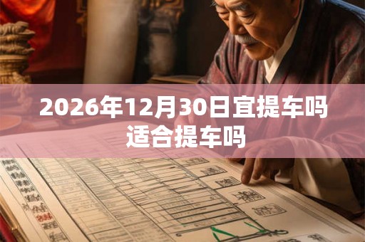 2026年12月30日宜提车吗 适合提车吗