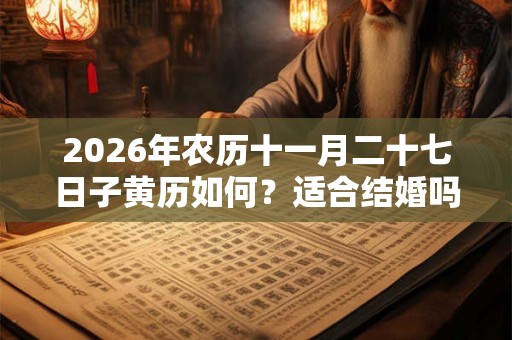 2026年农历十一月二十七日子黄历如何？适合结婚吗？