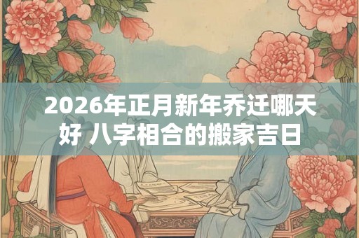 2026年正月新年乔迁哪天好 八字相合的搬家吉日 2026年正月新年乔迁哪天好 八字相合的搬家吉日