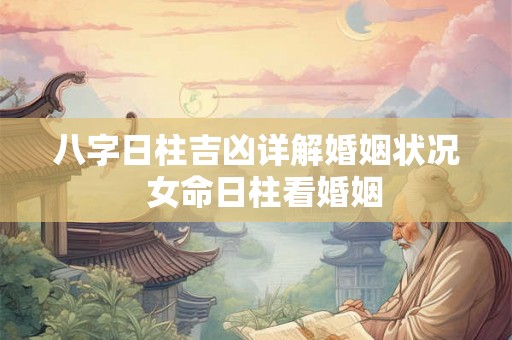 八字日柱吉凶详解婚姻状况  女命日柱看婚姻