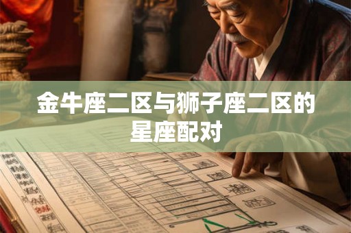 金牛座二区与狮子座二区的星座配对