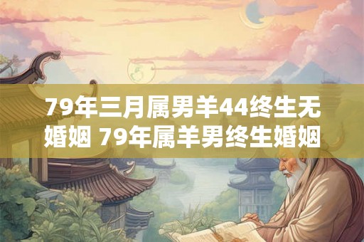 79年三月属男羊44终生无婚姻 79年属羊男终生婚姻运势如何