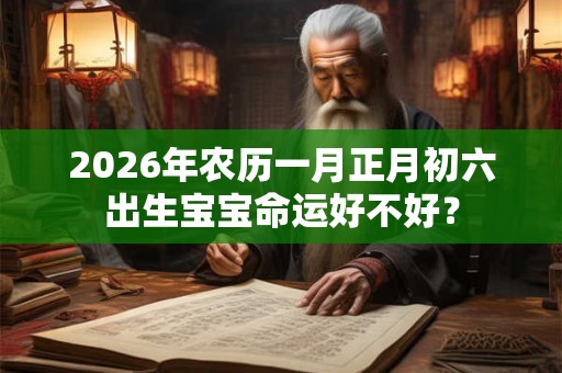 2026年农历一月正月初六出生宝宝命运好不好？