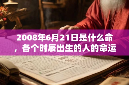 2008年6月21日是什么命,各个时辰出生的人的命运 2008年6月21日是什么命,各个时辰出生的人的命运