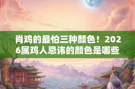 肖鸡的最怕三种颜色！2026属鸡人忌讳的颜色是哪些