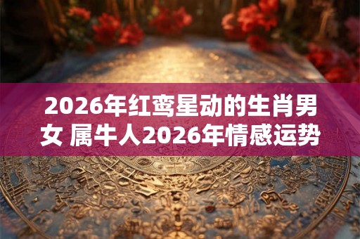 2026年红鸾星动的生肖男女 属牛人2026年情感运势旺盛