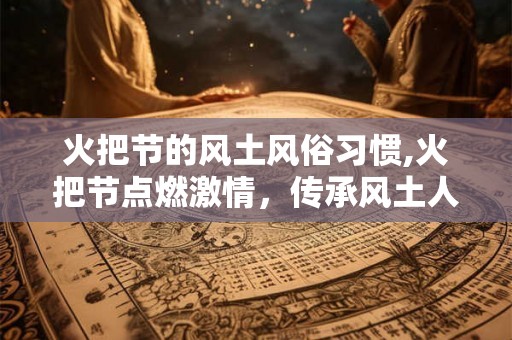 火把节的风土风俗习惯,火把节点燃激情，传承风土人情