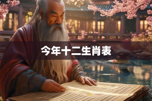 今年十二生肖表