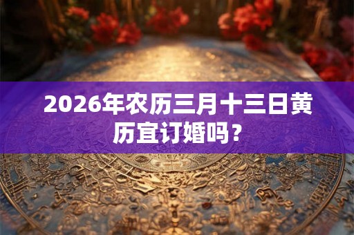 2026年农历三月十三日黄历宜订婚吗？