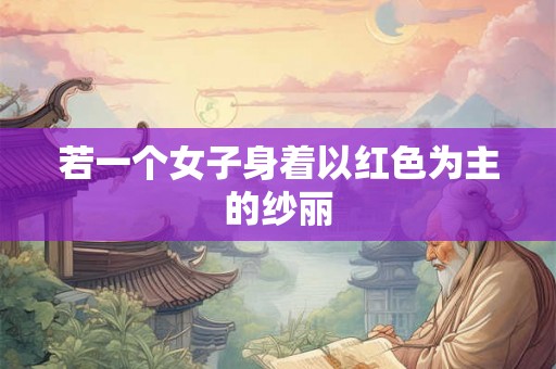 若一个女子身着以红色为主的纱丽 若一个女子身着以红色为主的纱丽