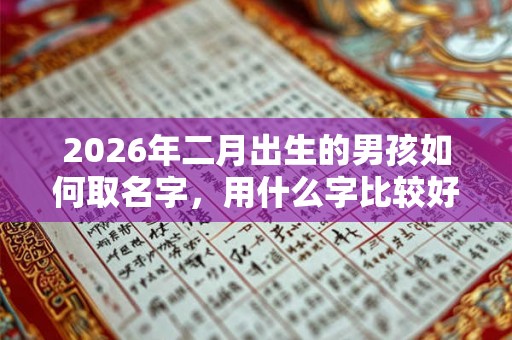 2026年二月出生的男孩如何取名字，用什么字比较好