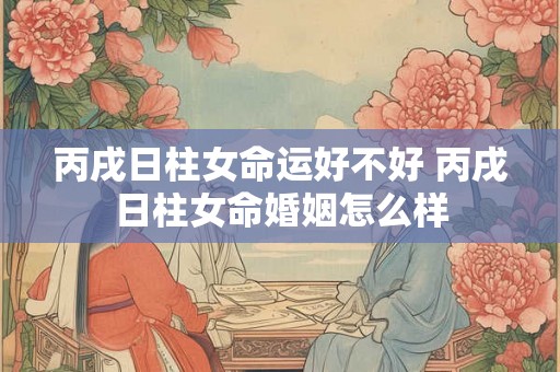 丙戌日柱女命运好不好 丙戌日柱女命婚姻怎么样