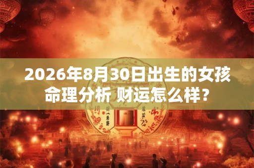 2026年8月30日出生的女孩命理分析 财运怎么样？