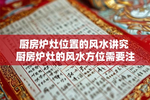 厨房炉灶位置的风水讲究 厨房炉灶的风水方位需要注意什么