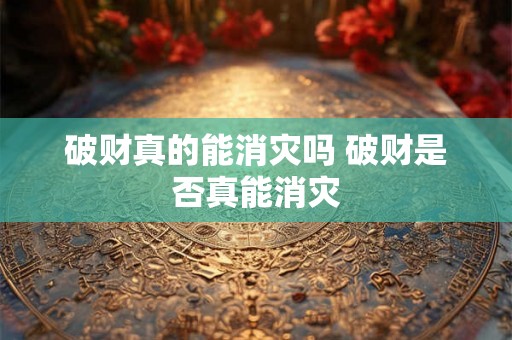 破财真的能消灾吗 破财是否真能消灾