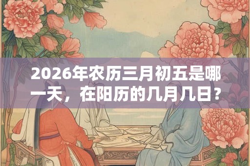2026年农历三月初五是哪一天,在阳历的几月几日? 2026年农历三月初五是哪一天,在阳历的几月几日?