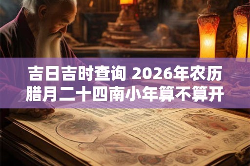 吉日吉时查询 2026年农历腊月二十四南小年算不算开市好日子