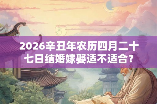 2026辛丑年农历四月二十七日结婚嫁娶适不适合? 2026辛丑年农历四月二十七日结婚嫁娶适不适合?