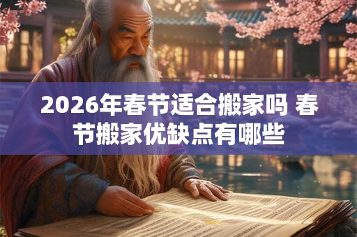 2026年春节适合搬家吗 春节搬家优缺点有哪些 2026年春节适合搬家吗 春节搬家优缺点有哪些